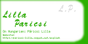 lilla paricsi business card